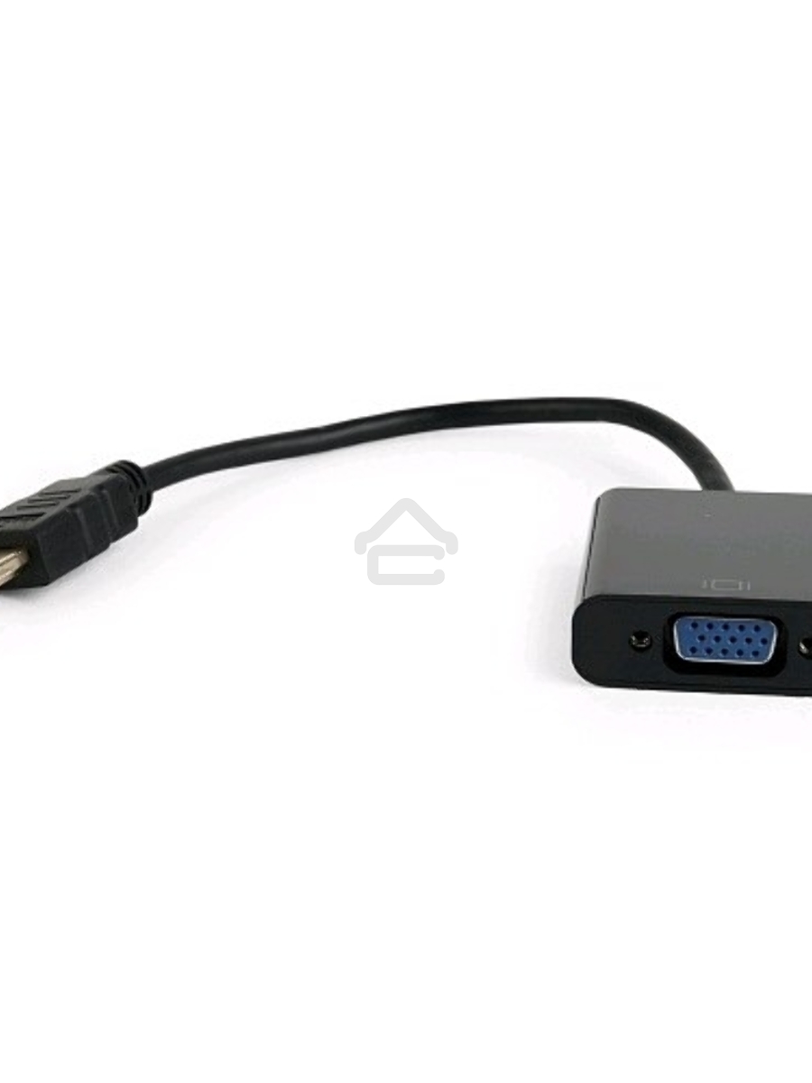 Переходник HDMI-VGA Cablexpert A-HDMI-VGA-04, 19M/15F, провод 15см
