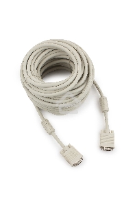 Кабель Gembird/Cablexpert CC-PPVGA-20M,Кабель VGA Premium , 15M/15M, 20м,серый, тройной экран,феррит.кольца  