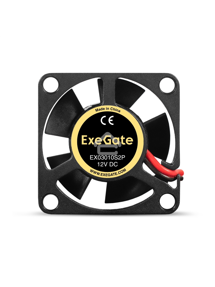 Вентилятор для корпуса ExeGate EX03010S2P черный, 30 мм, 10000 об/мин, 28.5 дБ, 2 pin
