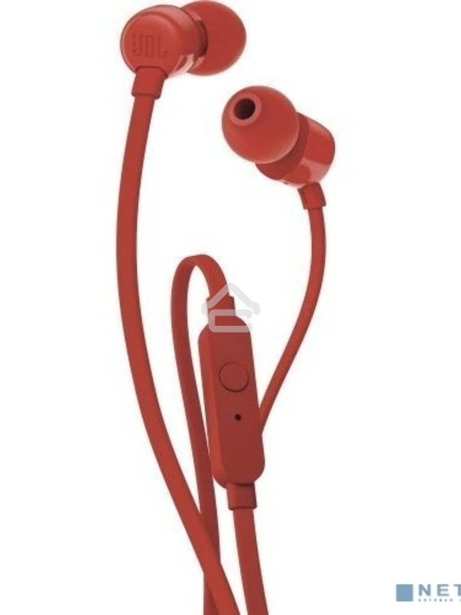Наушники-гарнитура JBL T110 красный