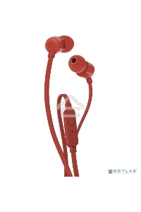 Наушники-гарнитура JBL T110 красный