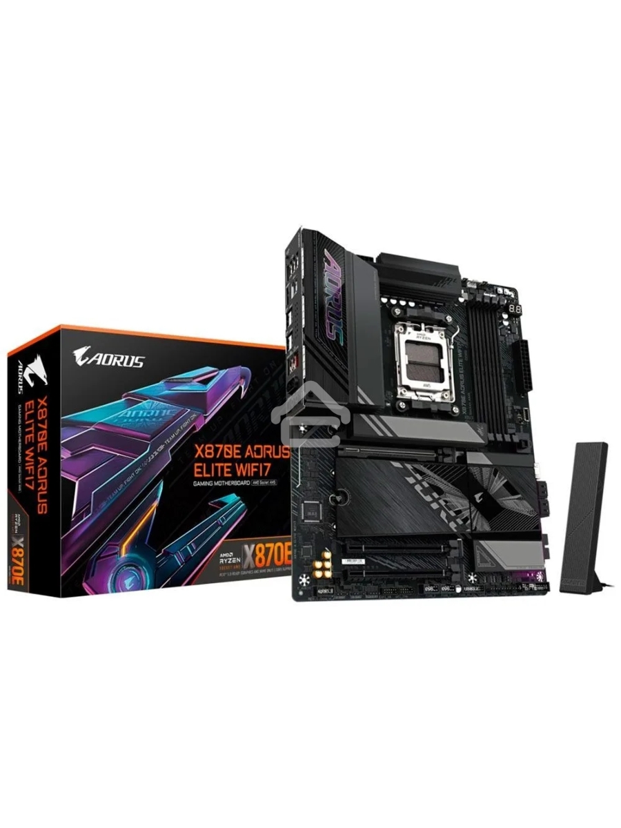 Материнская плата Gigabyte X870E AORUS ELITE WIFI7, AM5, AMD X870E, 4xDDR5, 4xSATA, 4xM.2, 1xPCI-E 5.0 x16, 1xPCI-E 4.0 x4, 1xPCI-E 3.0 x4, 1xHDMI, 1x 2.5Gb LAN, 4xUSB-A 3.2 Gen 1, 2xUSB-A 3.2 Gen 2, 4xUSB-A 2.0, 2xUSB-C 4.0, 2x3.5 мм, 7.1, ATX