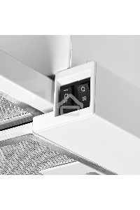 Вытяжка встраиваемая Kuppersberg SLIMLUX 60 W, ширина 55,2 см, отвод/рециркуляция, 550 м3/час, механическое кнопочное управление, 3 скорости, светодиодное освещение 2х2 Вт, металлические жироулавливающие фильтры, угольный фильтр KF-Y (опция), цвет белый
