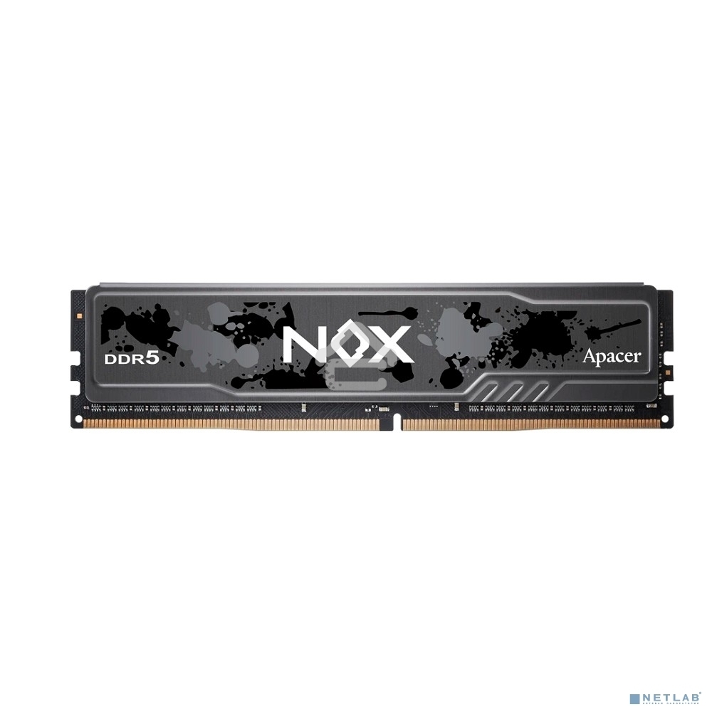 Оперативная память Apacer Nox, DDR5, 16Gb (1x16 GB), 6000 MHz, CL40, DIMM, радиатор, черный