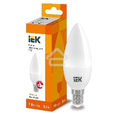 Лампа cветодиодная Iek LLE-C35-7-230-30-E14 ECO C35 свеча 7Вт 230В 3000К E14