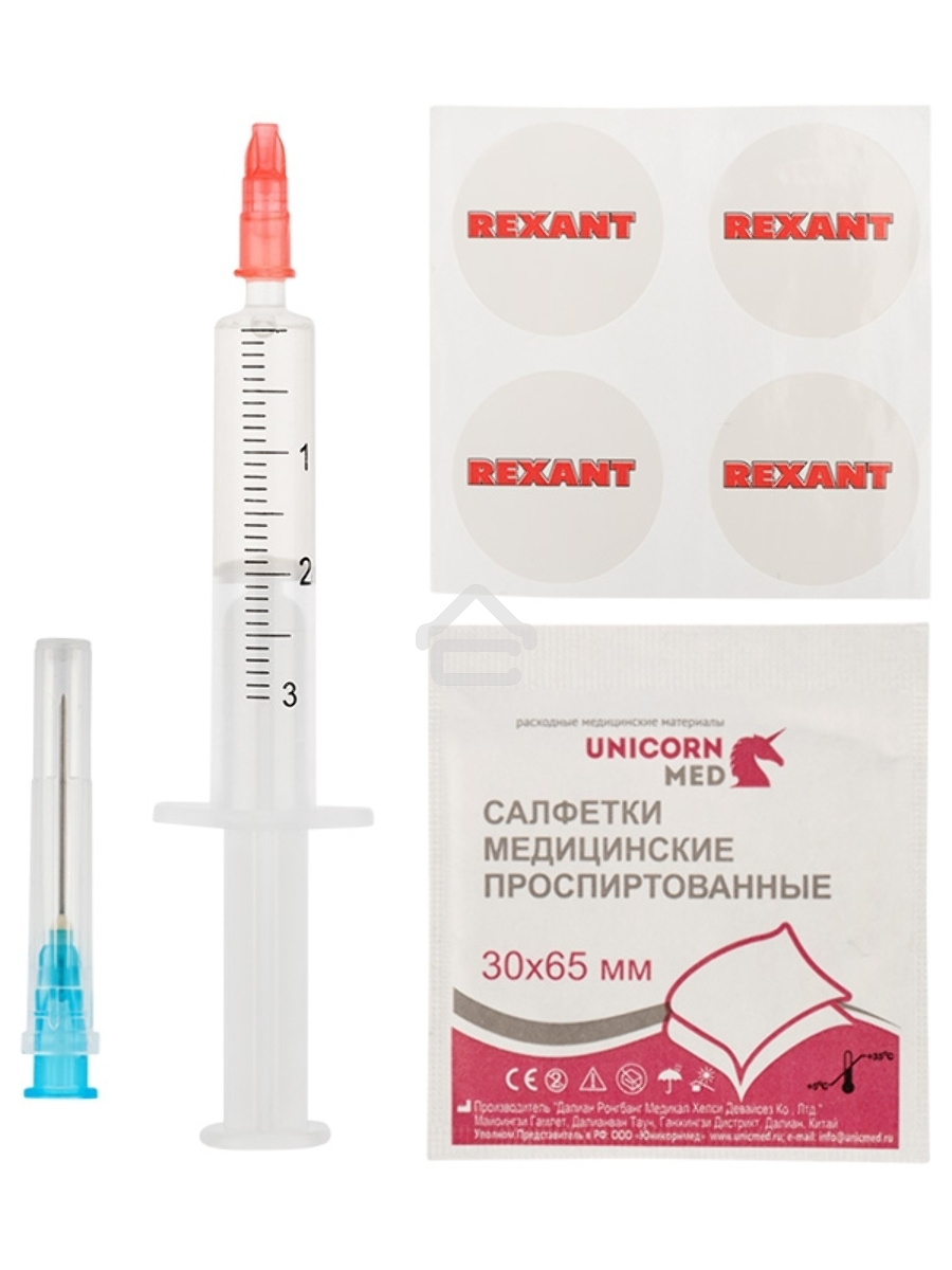 Смазка для кулеров (вентиляторов) Rexant SX-1, шприц 2 мл