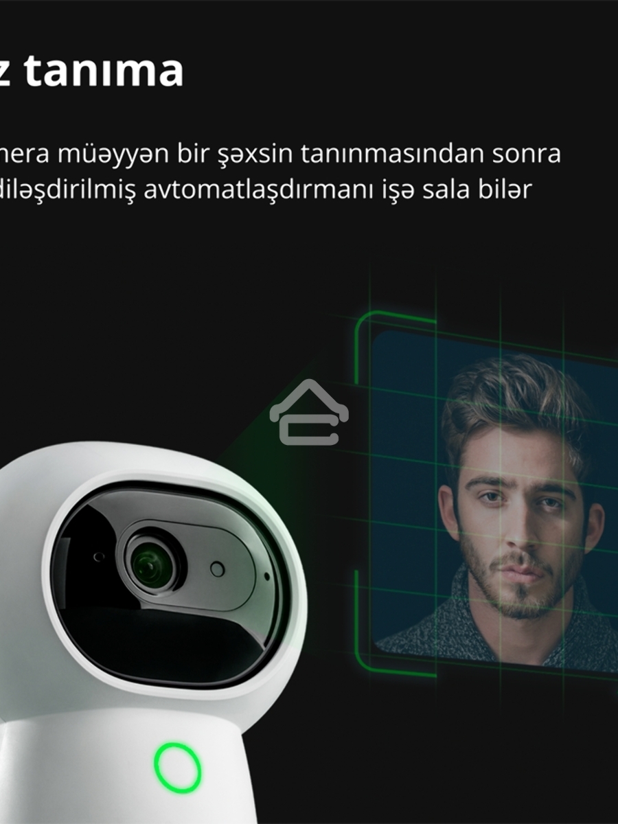 Камера AQARA Camera Hub G3/Камера+ управления/Управление жестами/Камера 360/2K 2304х1296p/Протокол связи:Zigbee/WiFi/Питание:USB-C/Цвет:белый CH-H03