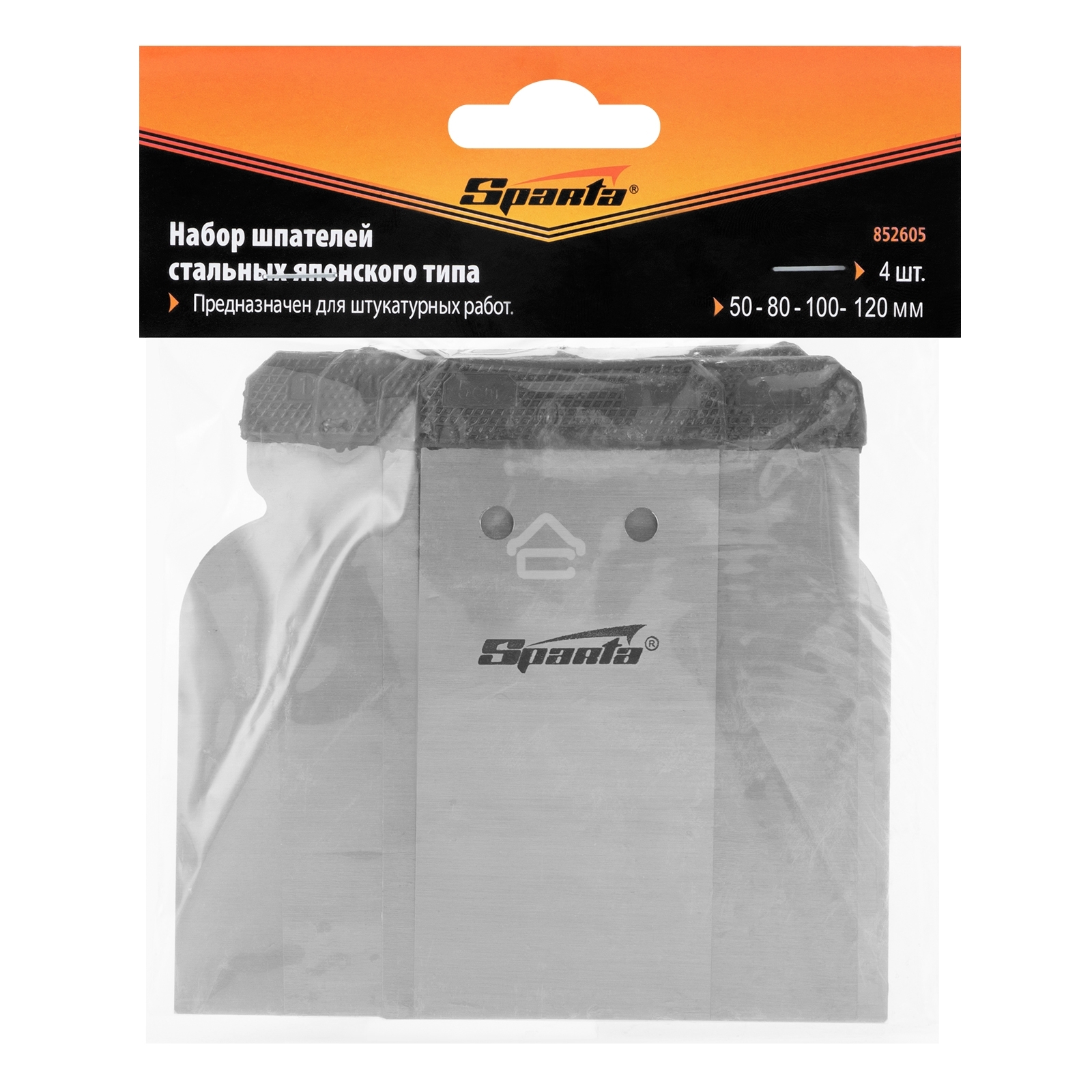 Набор шпателей Sparta японских стальных, 50-80-100-120 мм, 4 шт.