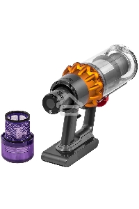 Пылесос вертикальный Dyson V15 Detect Absolute (SV47) желтый/никель, питание от аккумулятора, 220 Вт, уборка сухая, пылесборник 0.76 л, работа от АКБ max - 60 мин