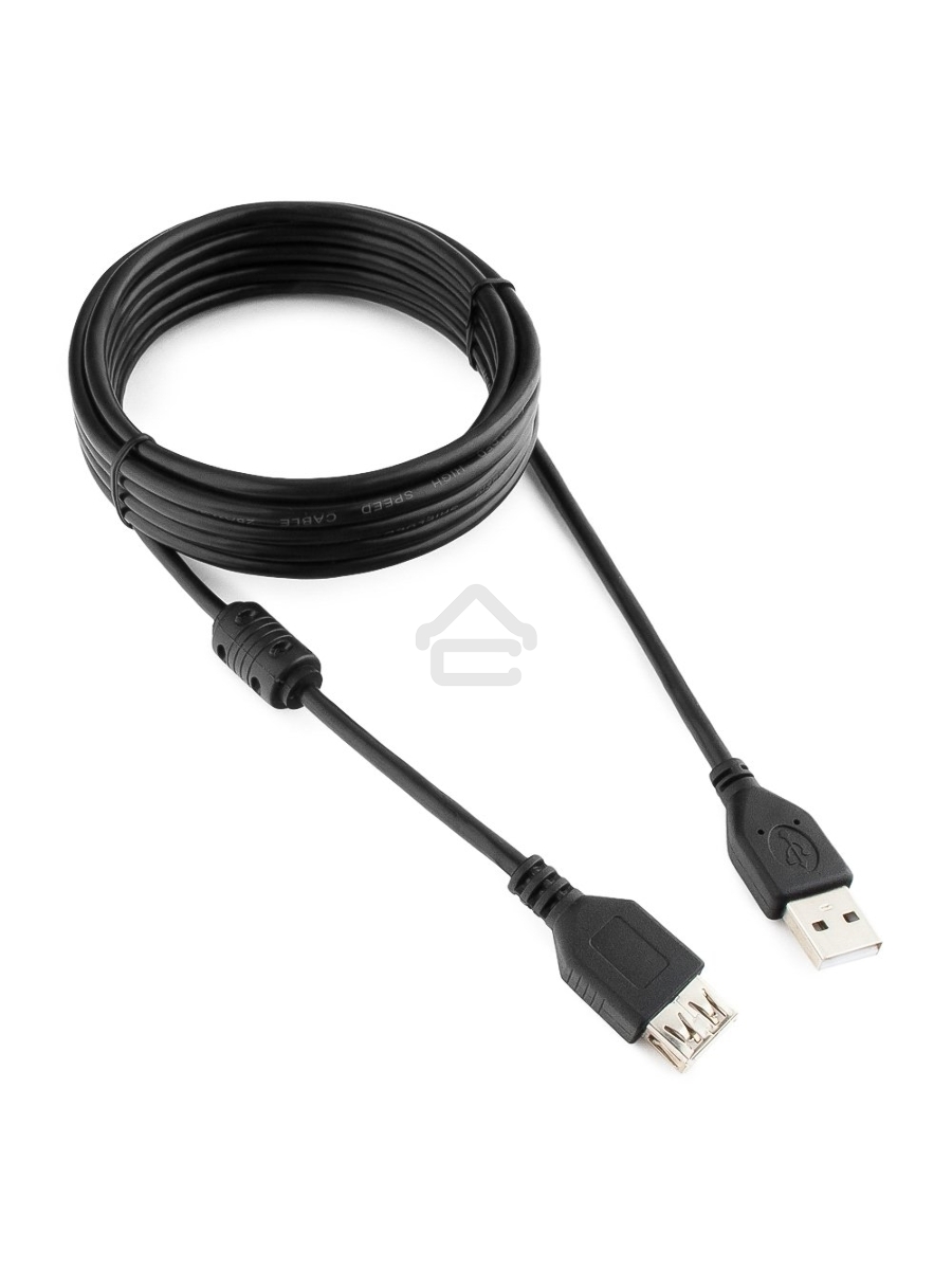 Кабель Gembird PRO CCF-USB2-AMAF-10 USB 2.0 3.0м AM/AF позол.конт., фер.кол., пакет