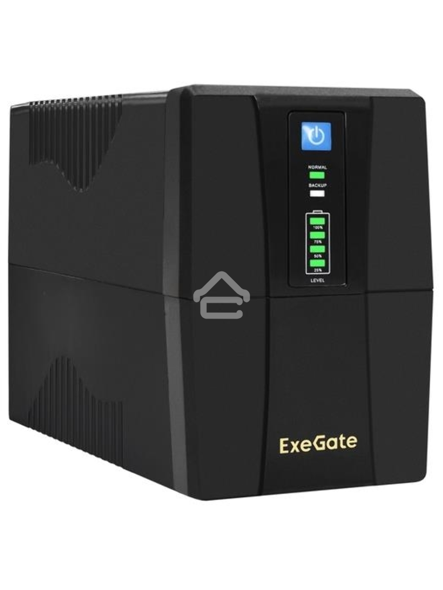 Источник бесперебойного питания ExeGate EP244543RUS Power Back BNB-600<600VA, Black, 2 евророзетки>