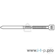 Стяжка нейлоновая неоткрывающаяся Hyperline GT-250IC, безгалогенная (halogen free), 250x3.6 мм, (100 шт)