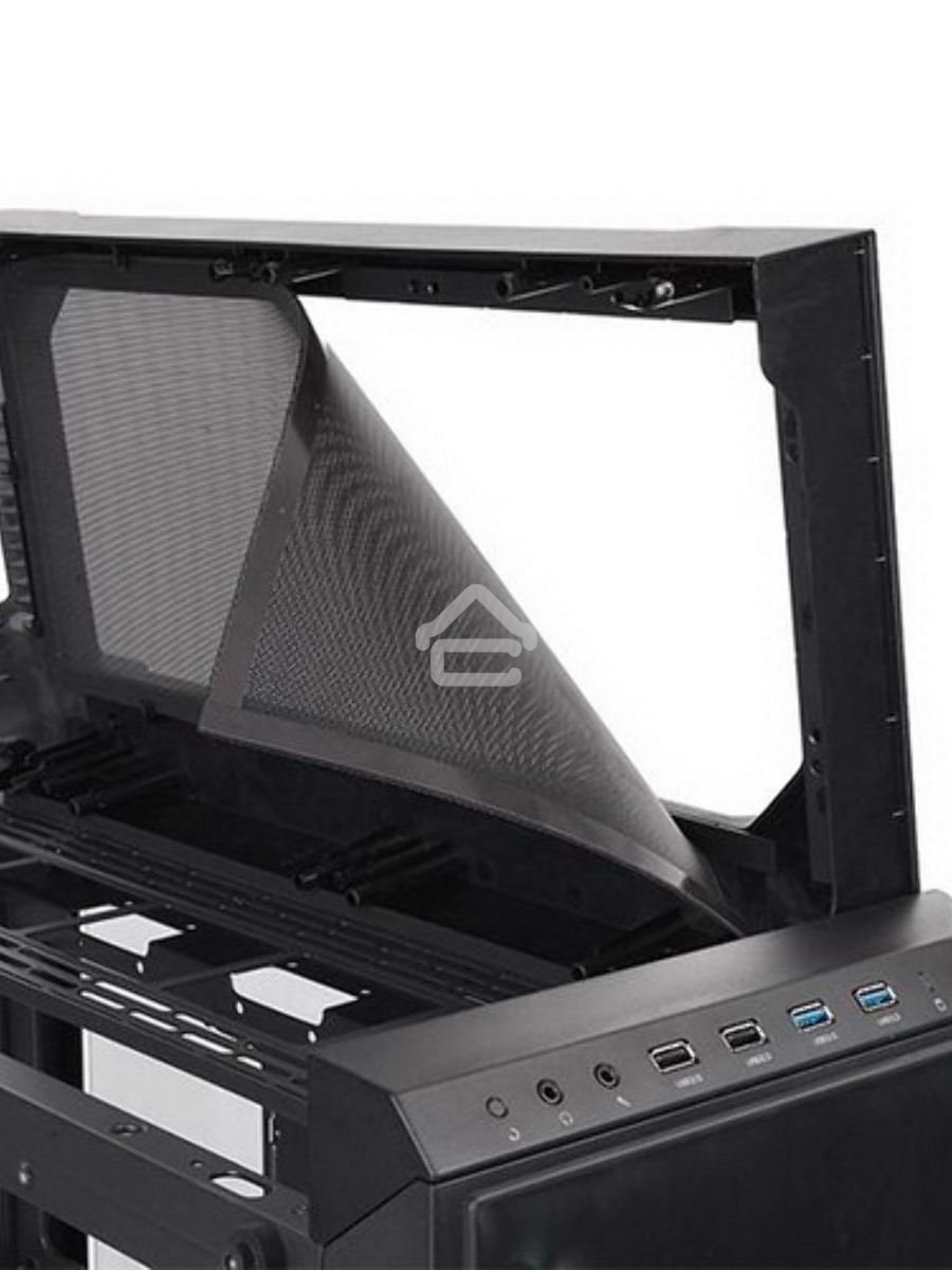 Корпус View 71 TG (840574) CA-1I7-00F1WN-00 /Black/Win/SPCC/Tempered Glass*4/Color Box/Riing 140mm Blue Fan*2