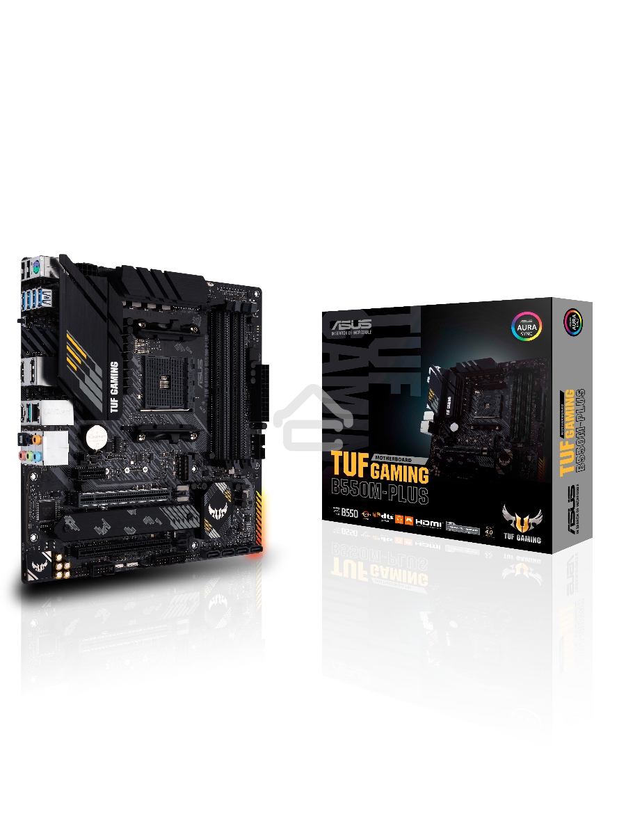 Материнская плата ASUS TUF GAMING B550M-PLUS, AM4, AMD B550, 4xDDR4, 4xSATA, 2xM.2, 1xPCIe 4.0 x16, 1xPCIe 3.0 x16, 1xPCIe x1, 1xHDMI, 1xDP, 1x 2.5Gb LAN, 4xUSB-A 3.2 Gen 1, 1xUSB-A 3.2 Gen 2, 2xUSB-A 2.0, 1xUSB-C 3.2 Gen 2, 5x3.5 мм, 7.1, mATX