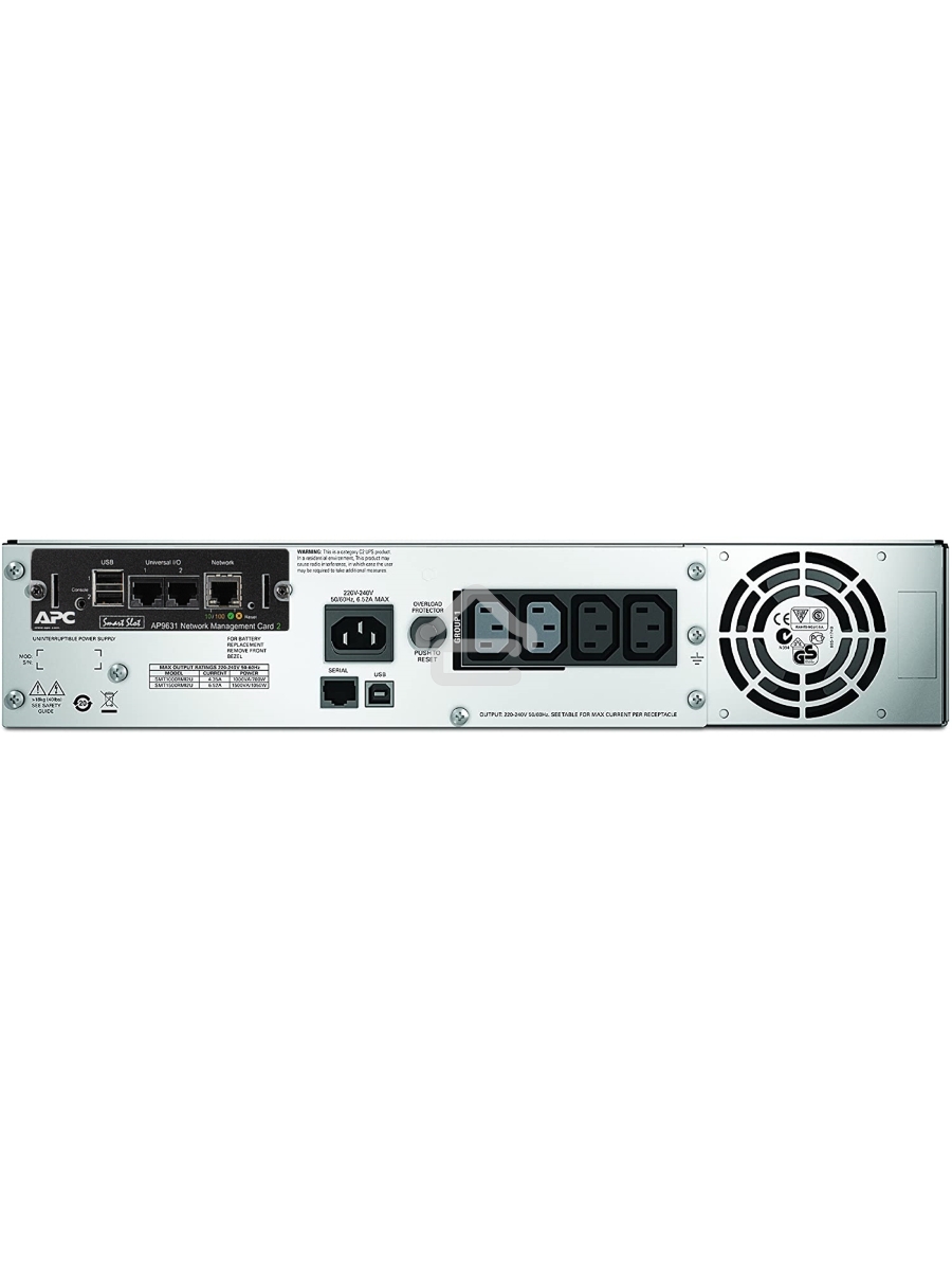Источник бесперебойного питания APC Smart-UPS SMT1500RMI2UNC 1000Вт 1500ВА черный