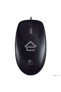 Мышь проводная Logitech B100 черный, 1000 dpi, USB, кнопки - 3