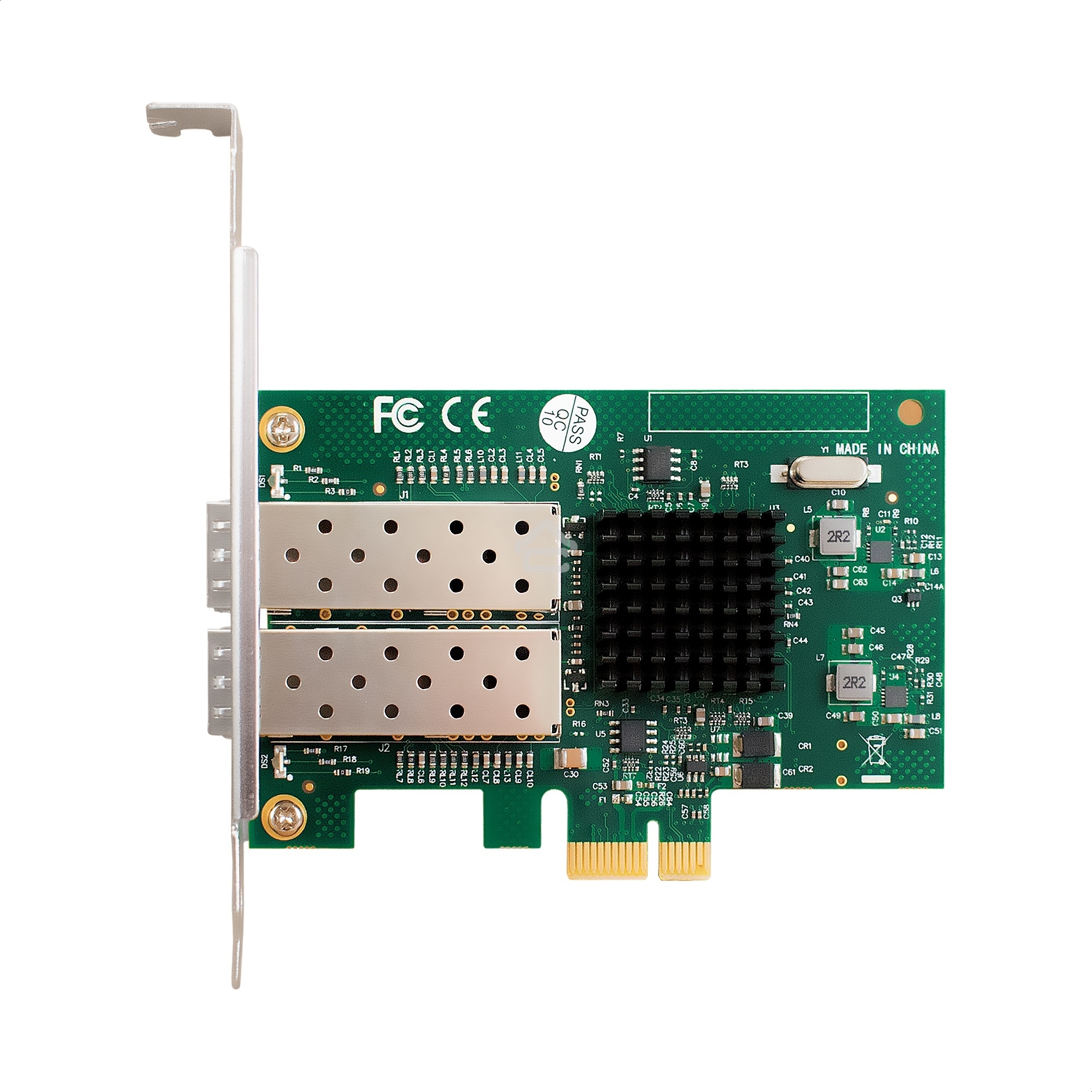 Комплект: Сетевой адаптер SFP ExeGate EXE-82576-F2 + Трансивер Multi-Mode до 550м ExeGate EXT-1G-MM850-LC2-550M (EX296229RUS: PCI-E x1 v2.0, порты 2x SFP (10/100/1000Mb/s), Gigabit Server NIC Intel Chipset 82576-F2 + EX298329RUS: Tx:850/Rx:850 нм, до 550 