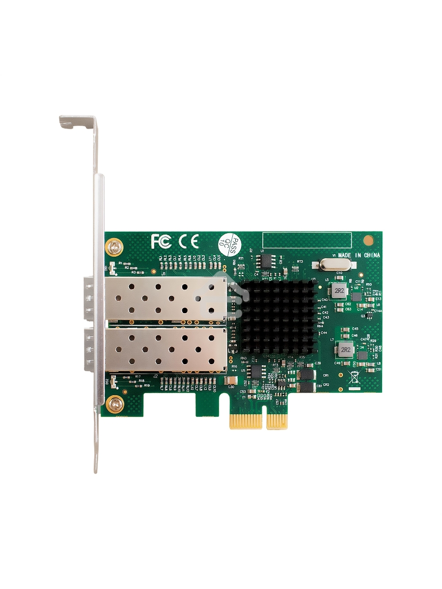 Комплект: Сетевой адаптер SFP ExeGate EXE-82576-F2 + Трансивер Multi-Mode до 550м ExeGate EXT-1G-MM850-LC2-550M (EX296229RUS: PCI-E x1 v2.0, порты 2x SFP (10/100/1000Mb/s), Gigabit Server NIC Intel Chipset 82576-F2 + EX298329RUS: Tx:850/Rx:850 нм, до 550 
