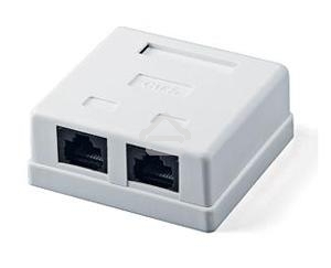 Розетка GEMBIRD NA214 RJ-45 кат.5e внешняя 2 порта, 110&Krone