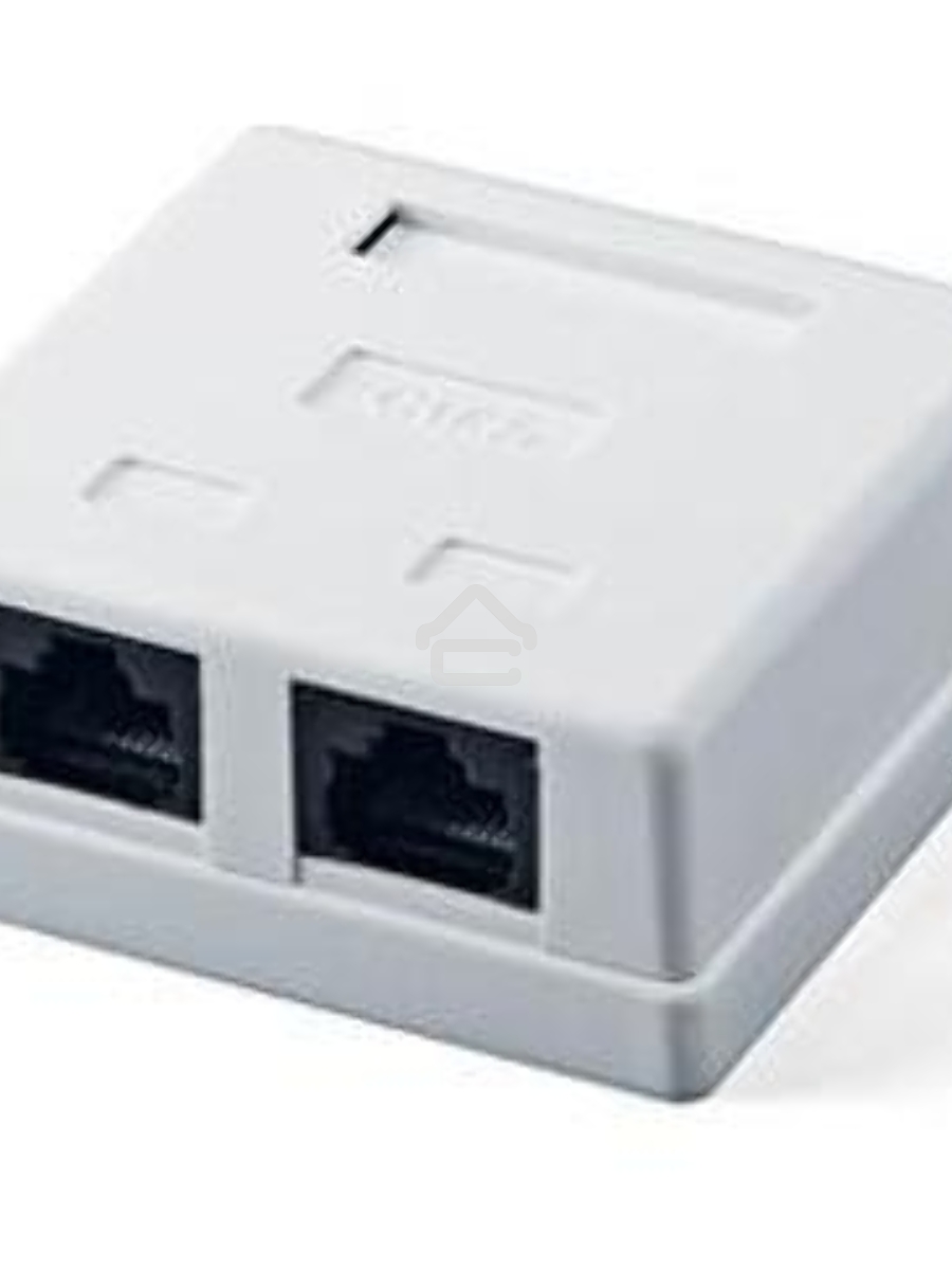 Розетка GEMBIRD NA214 RJ-45 кат.5e внешняя 2 порта, 110&Krone