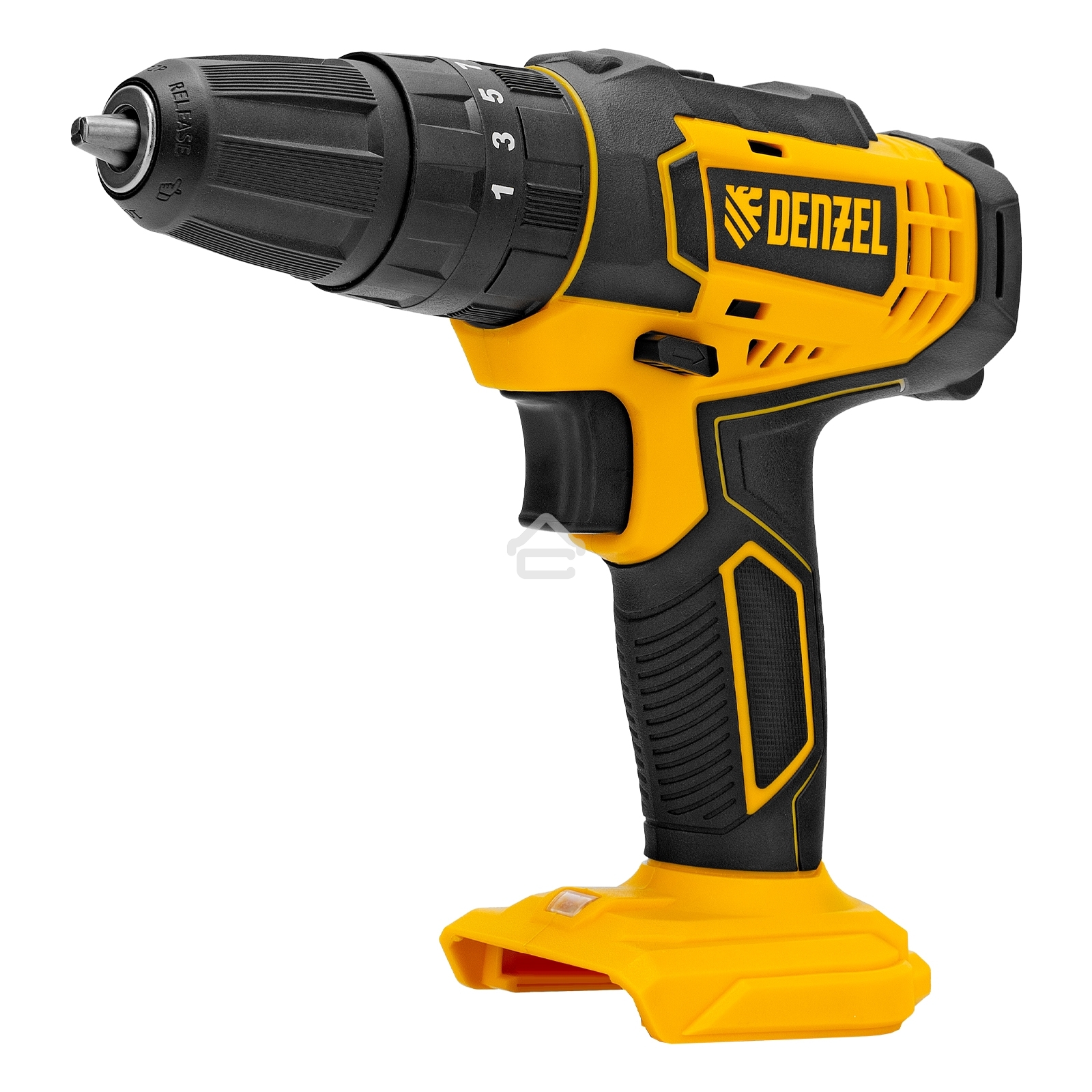 Дрель-шуруповерт аккумуляторная Denzel CID-18-0, 18В, Без АКБ и ЗУ, Ударная, Кейс