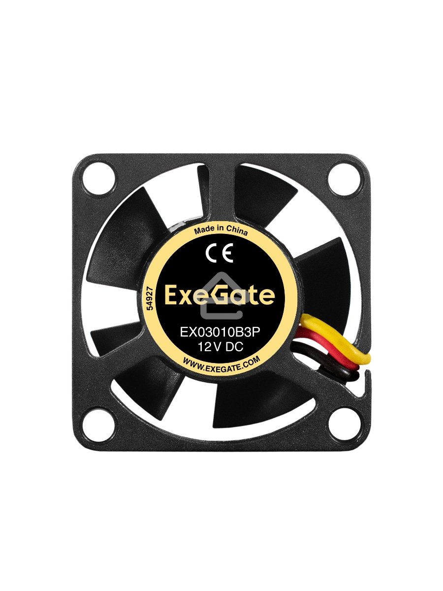 Вентилятор для корпуса ExeGate EX03010B3P черный, 30 мм, 10500 об/мин, 29 дБ, 3 pin