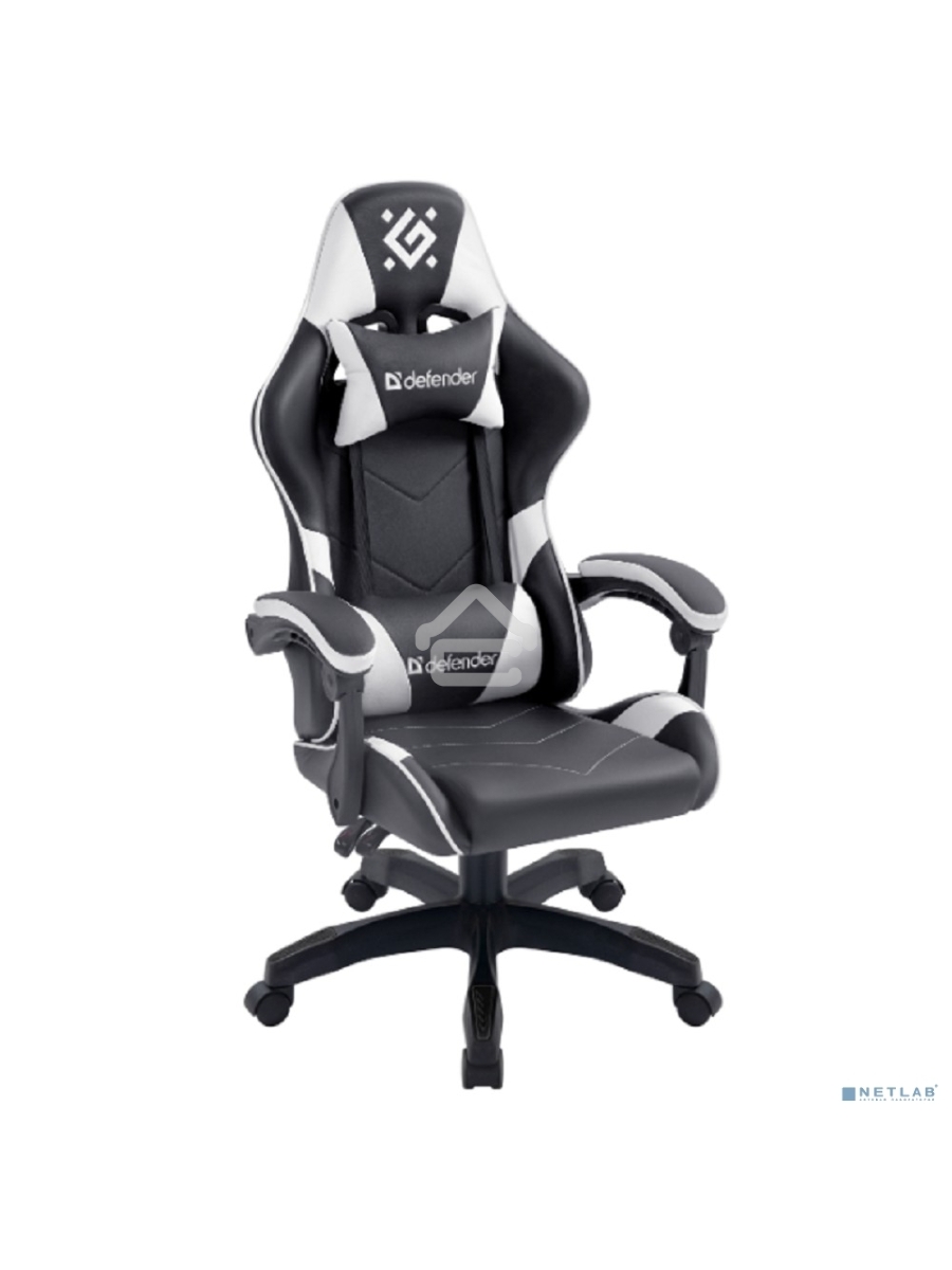 Кресло игровое Defender Companion черный/белый, класс 3, металл, PU