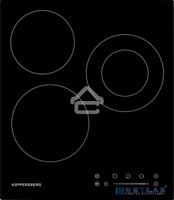 Электрическая варочная панель Kuppersberg ECS 402/ширина 45 см, 3 зоны ускоренного нагрева HI-Light, 1 зона с двойным расширением, сенсорное управление+слайдер, 4 цифровых дисплея, 9 уровней мощности, автоотключение, защита от перелива, защита от детей, и