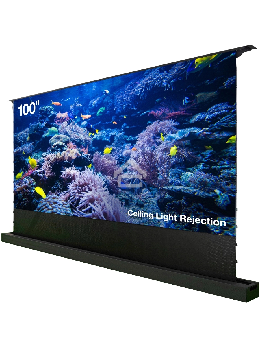 Экран Cactus 125x221см FloorRising CS-PSFRCLR-221X125 16:9 напольный рулонный черный (моторизованный привод)
