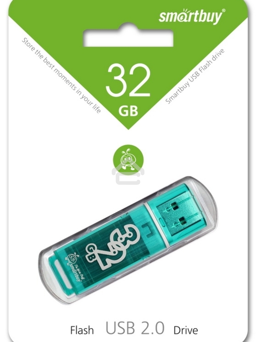 Флеш-память USB 2.0 Flash Drive 32GB Smartbuy Glossy series Green