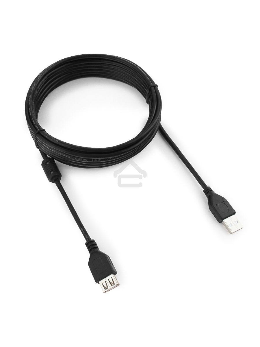 Кабель Gembird PRO CCF-USB2-AMAF-15 USB 2.0 кабель удлинительный 4.5м AM/AF позол.конт., фер.кол., пакет