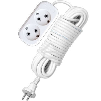 Удлинитель 2х10м без заземл. 10А IP20 Е-202 АБС-пл. ПВС 2х0.75 UNIVersal 9634265
