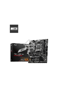 Материнская плата MSI PRO A620M-E, AM5, AMD A620, 2xDDR5, 4xSATA, 1xM.2, 1xPCI-E 4.0 x16, 1xPCI-E 4.0 x1, 1xHDMI, 1xVGA, 1x1Gb LAN, 2xUSB 2.0, 4xUSB 3.2 Gen 1, 3x3.5 мм, 7.1, Micro-ATX