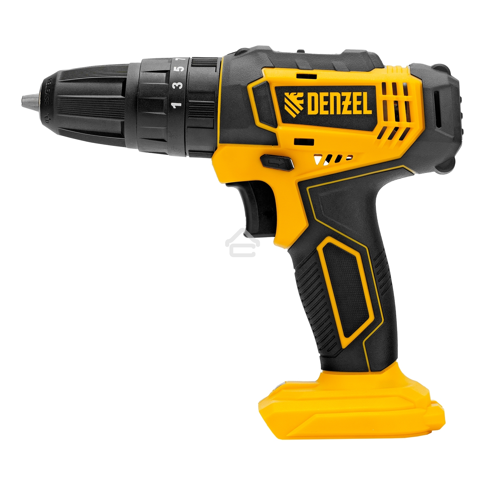 Дрель-шуруповерт аккумуляторная Denzel CID-18-0, 18В, Без АКБ и ЗУ, Ударная, Кейс