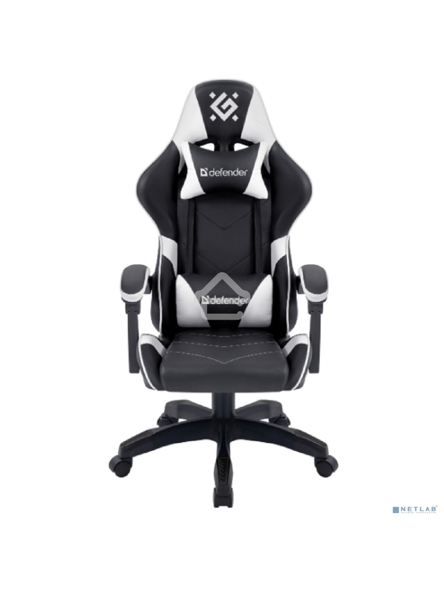 Кресло игровое Defender Companion черный/белый, класс 3, металл, PU