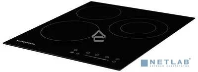 Электрическая варочная панель Kuppersberg ECS 402/ширина 45 см, 3 зоны ускоренного нагрева HI-Light, 1 зона с двойным расширением, сенсорное управление+слайдер, 4 цифровых дисплея, 9 уровней мощности, автоотключение, защита от перелива, защита от детей, и