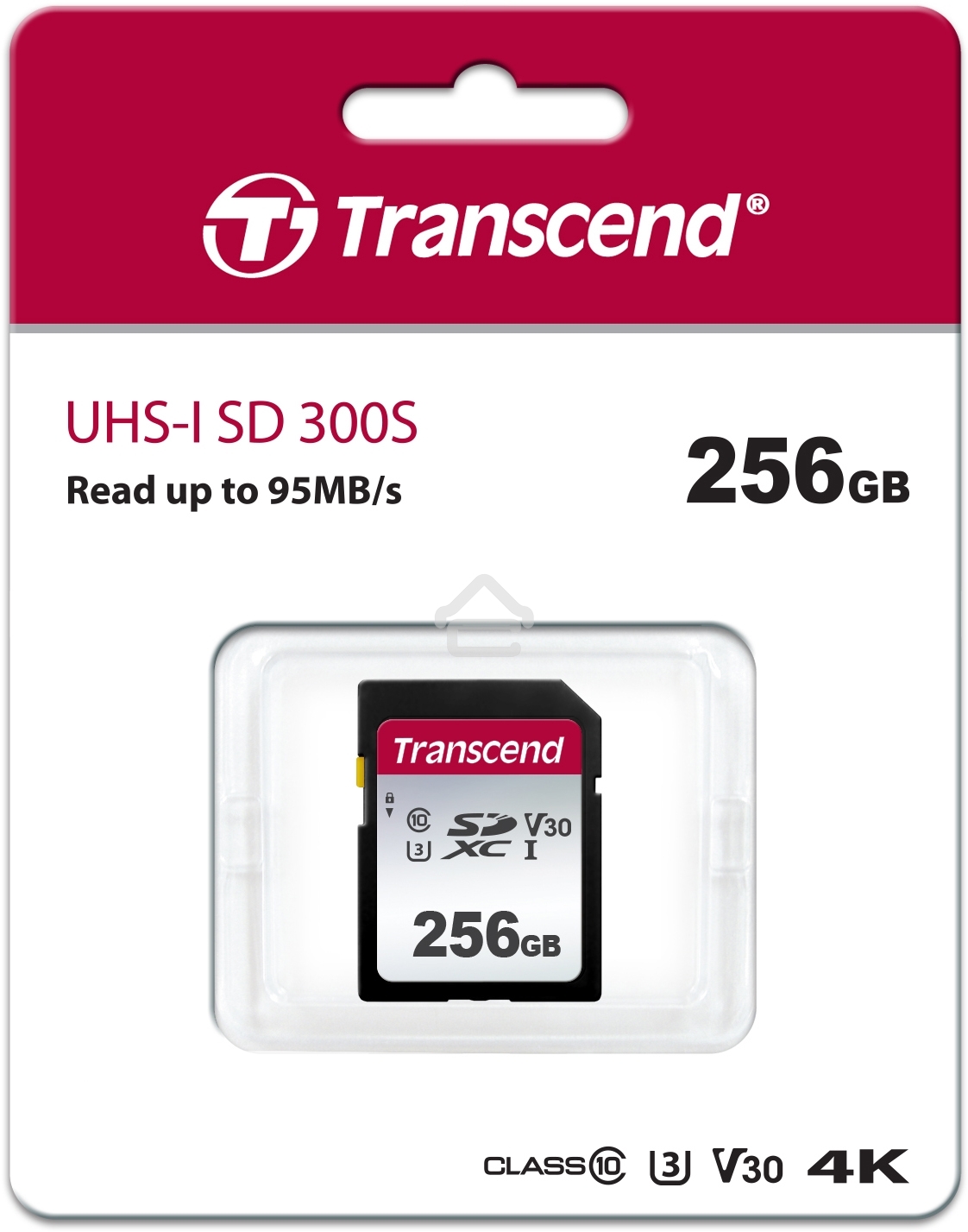 Флеш карта SD 256GB Transcend SDXC Class 10 UHS-I U3, V30, TLC, Silver