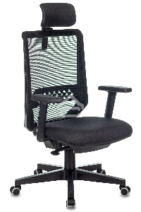 Кресло руководителя Бюрократ EXPERT TW-01 черный 38-418, сетка/ткань, с подголов. крестовина пластик