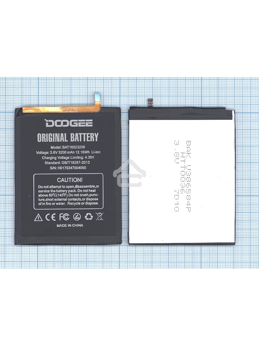 Аккумуляторная батарея BAT16523200 для Doogee Y6, Y6c 3200mAh 3,8V