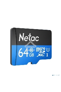 Флеш карта microSDHC 64GB Netac P500 <NT02P500STN-064G-S> (без SD адаптера) 80MB/s
