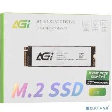 Накопитель SSD AGI AGI1T0G43AI818, 1Tb, PCIe 4.0 x4, M.2 2280, NVMe, R/W 4700/2800