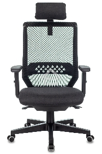 Кресло руководителя Бюрократ EXPERT TW-01 черный 38-418, сетка/ткань, с подголов. крестовина пластик