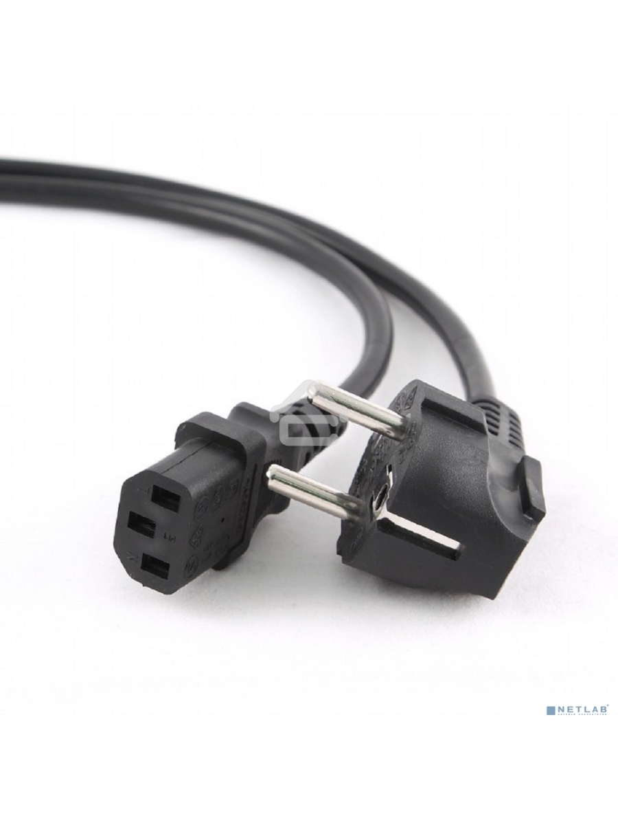 Кабель Gembird Power 250V 10A EUR, VDE Кабель питания сетевой, Евровилка, заземление, 5m (PC-186-VDE-5M)