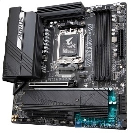 Материнская плата Gigabyte B650M AORUS ELITE AX, AM5, AMD B650, 4xDDR5, 4xSATA, 2xM.2, 1xPCI-E 5.0 x4, 1xPCI-E 4.0 x16, 1xHDMI, 1xDP, 1x 2.5Gb LAN, 4xUSB-A 2.0, 5xUSB-A 3.2 Gen 1, 2xUSB-A 3.2 Gen 2, 1xUSB-C 3.2 Gen 2, 2x3.5 мм, 7.1, Micro-ATX