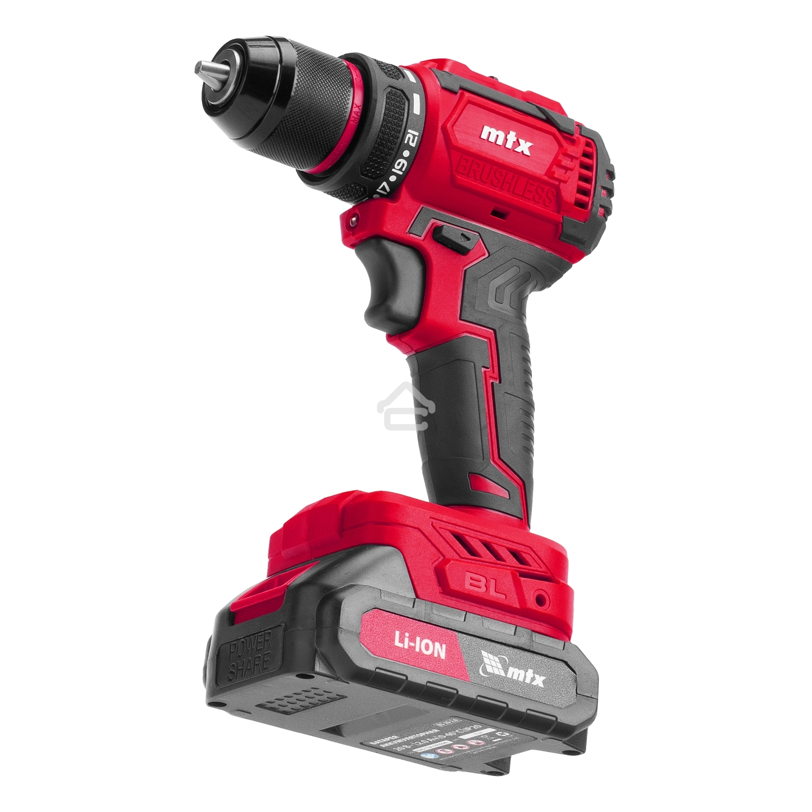 Дрель-шуруповерт аккумуляторная бесщет. CDS-BL-20, Li-Ion, 20 В MTX