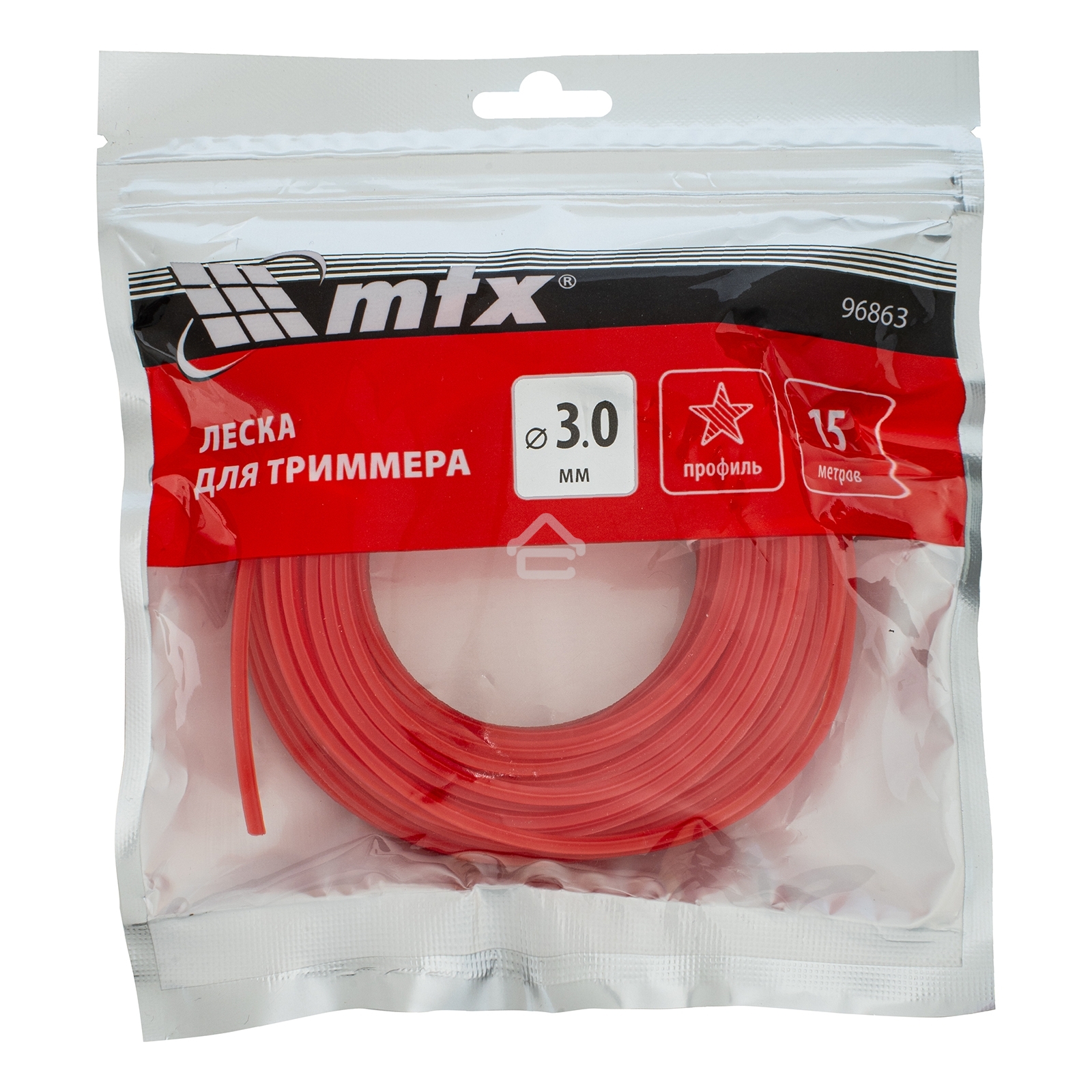 Леска для триммера MTX звезда 3,0 мм х 15 м