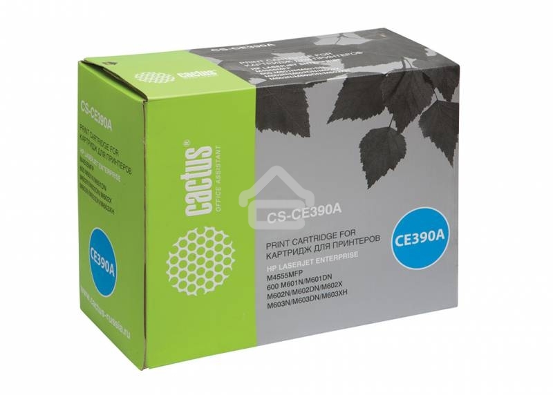 Картридж лазерный Cactus CS-CE390A черный (10 000 стр.) для HP LJ M4555/M601/M602/M603