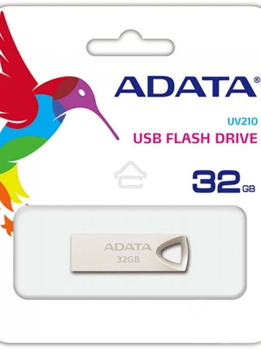 Флеш диск 32GB USB Drive ADATA USB 2.0 UV210 золотой мет. AUV210-32G-RGD
