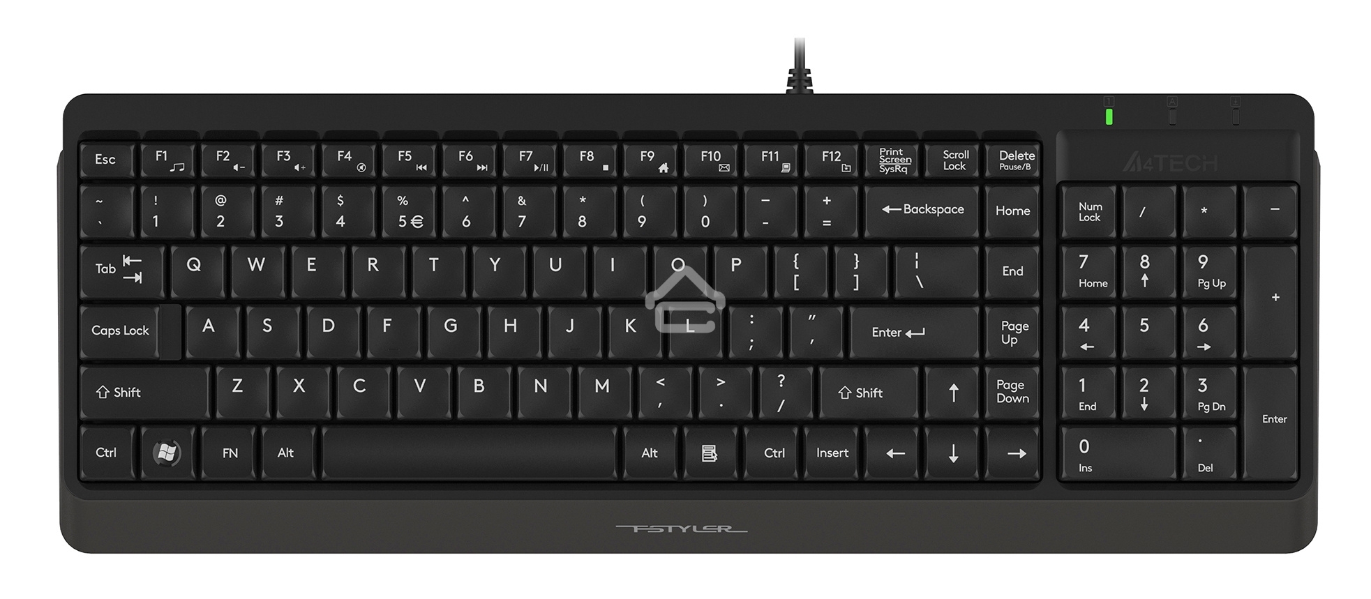Клавиатура + мышь A4Tech Fstyler F1512 клав:черный мышь:черный USB