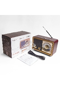 Радиоприемник портативный Сигнал БЗРП РП-324BT коричневый/бежевый USB SD/microSD